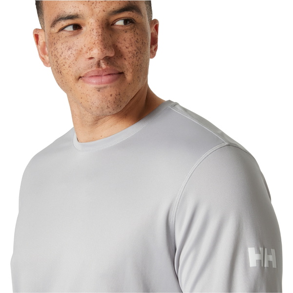 2026 Helly Hansen Mens Tech Crew Long Sleeve 2.0 49582 - Grey Fog